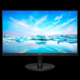 Philips 241V8LAB 24 Zoll Full HD Monitor, eingeb. Lautsprecher, Flimmerfrei (1920x1080, 100 Hz, VGA, HDMI) schwarz