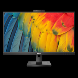 Philips 27B1U5601H 27 Zoll QHD Monitor, 5 MP Webcam, höhenverstellbar, Lautsprecher (2560x1440, 75 Hz, HDMI, DisplayPort, USB-C, RJ45, USB Hub) sch