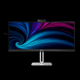 Philips 34B2U6603CH 34 Zoll WQHD Curved Monitor, höhenverstellbar, Lautsprecher, 5 MP Webcam, Noise Cancellation, HDR400 (3440x1440, 120 Hz, 2x HDMI