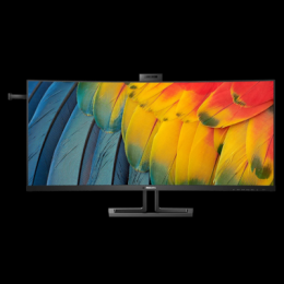 Philips 40B1U6903CH 40 Zoll Wide UHD Curved Monitor, 5 MP Webcam, höhenverstellbar, Lautsprecher (5120x2160, 75 Hz, HDMI, DisplayPort (in/Out), Thun