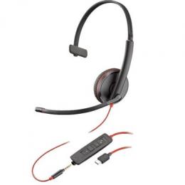 Poly Plantronics Blackwire 3215 Headset, Mono, USB-C und 3,5mm- Klinke, Unified Communication optimiert