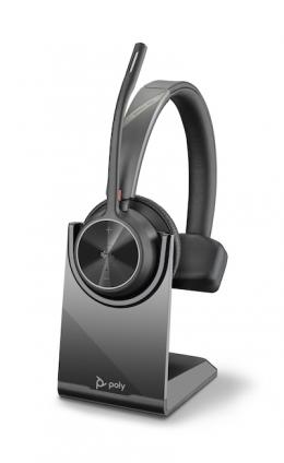 Poly Plantronics Voyager 4310 UC Bluetooth Headset, Nano B-Ware mit USB-A Anschluss, Ladestation, MS zertifiziert, Monaural