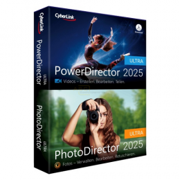 PowerDirector 2025 Ultra & PhotoDirector 2025 Ultra   Dauerlizenz PKC   1 PC  (Code in a Box)