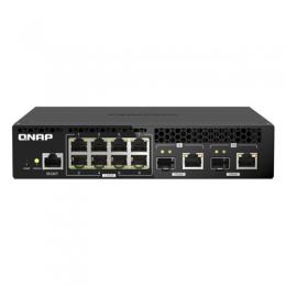 QNAP QSW-M2108R-2C 10-Port Smart Managed Switch [2x 10GbE SFP+/RJ45 Combo, 8x 2,5GbE (RJ45), Layer 2, Netzwerkmanagement]