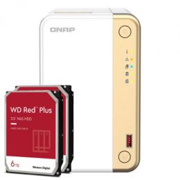 QNAP Systems TS-262-4G 12TB WD Red Plus NAS-Bundle NAS inkl. 2x 6TB WD Red Plus 3.5 Zoll SATA Festplatte