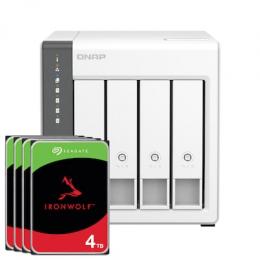 QNAP Systems TS-433-4G 16TB Seagate IronWolf NAS-Bundle NAS inkl. 4x 4TB Seagate IronWolf 3.5 Zoll SATA Festplatte