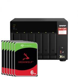 QNAP Systems TS-673A-8G 36TB Seagate IronWolf NAS-Bundle NAS inkl. 6x 6TB Seagate IronWolf 3.5 Zoll SATA Festplatte