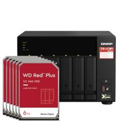 QNAP Systems TS-673A-8G 36TB WD Red Plus NAS-Bundle NAS inkl. 6x 6TB WD Red Plus 3.5 Zoll SATA Festplatte