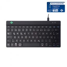 R-Go Compact Break Tastatur, QWERTZ (DE), schwarz, kabelgebunden