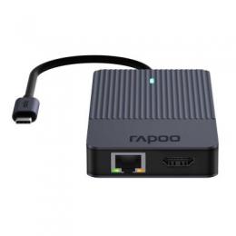 Rapoo USB-C Multiport Adapter, 10-in-1 grau