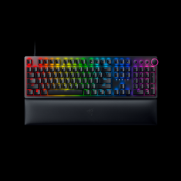 Razer Huntsman V2 Gaming Tastatur (lila Switches) - optische Gaming Tastatur, Clicky Purple Switches, Chroma RGB, deutsches Layout (QWERTZ)