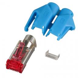 RJ45-Hirose Stecker TM21 blau, 100 Stck, 3 Elemente, Cat.6