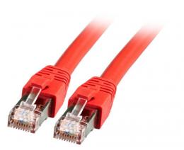 RJ45 Patchkabel S/FTP, Cat.8.1, BC, LSZH, 10m, rot