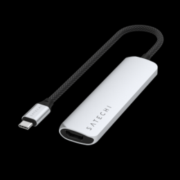 Satechi USB-C 4-in-1 Slim Multiport Adapter 4K Silver