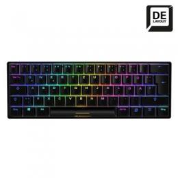 Sharkoon SKILLER SGK50 S4 Gaming Tastatur mit braunen Switches - 60 % Layout, Kail H brown Switches, RGB-Beleuchtung, QWERTZ-Layout, schwarz