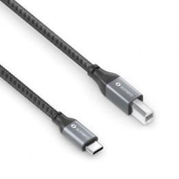 sonero USB 2.0 Kabel - C/B -Aluminium-space grey/schwarz - 0,50m