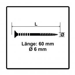 SPAX Justierschraube 6,0x60 mm 100 Stück ( 161010600603 ) Justiergewinde mit Halterillen Flachkopf T-STAR Plus 4Cut WIROX 