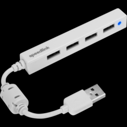 Speedlink SNAPPY SLIM USB Hub, 4-Port, USB 2.0, Passiv, Weiß