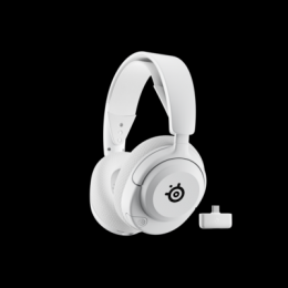 SteelSeries Arctis Nova 5 White kabelloses Gaming Headset für PC, Switch, PlayStation und Mobilgeräte, ClearCast 2.X Mikrofon, 60 Stunden Akkulaufzeit