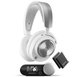 SteelSeries Gaming Headset Arctis Nova Pro Wireless White - kabelloses Gaming Headset mit Station und aktiver Geräuschunterdrückung