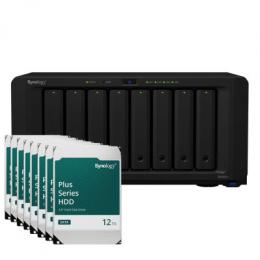 Synology DiskStation DS1821+ 96TB Plus HDD NAS-Bundle NAS inkl. 8x 12TB Synology Plus HDD 3.5 Zoll SATA Festplatte