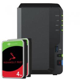 Synology DS223 8TB Seagate IronWolf Pro NAS-Bundle NAS inkl. 2x 4TB Seagate IronWolf Pro 3.5 Zoll SATA Festplatte
