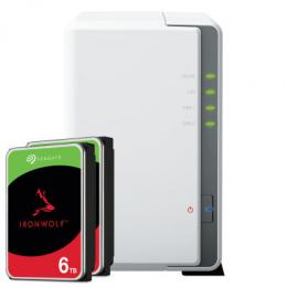 Synology DS223j 12TB Seagate IronWolf NAS-Bundle NAS inkl. 2x 6TB Seagate IronWolf s 3.5 Zoll SATA Festplatte