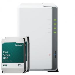 Synology DS223j 24TB Synology Plus HDD NAS-Bundle NAS inkl. 2x 12TB Synology Plus HDD 3.5 Zoll SATA