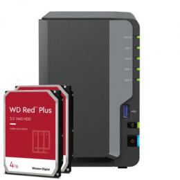 Synology DS224+ 8TB WD Red Plus NAS-Bundle NAS inkl. 2x 4TB WD Red Plus 3.5 Zoll SATA Festplatte