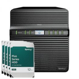 Synology DS423 48TB Synology Plus HDD NAS-Bundle NAS inkl. 4x 12TB Plus HDD 3.5 Zoll SATA Festplatte