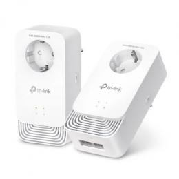 TP-Link G.hn2400 Powerline Set mit Steckdose 2x Adapter, bis zu 1.428 Mbit/s, G.hn SISO Standard