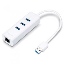 TP-Link USB 3.0-Hub und Gigabit Ethernet Adapter (UE330) [3 USB-Ports, 1000 Mbit/s LAN, Plug and Play]