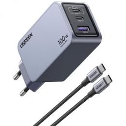 UGREEN Ladegerät Nexode Pro 100W GaN Adapter mit USB-C Ladekabel