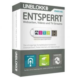 UnbloKK 2.0 (VPN-Software) Vollversion MiniBox   1 Benutzer 1 Jahr inkl. USB-Stick