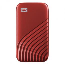 WD My Passport SSD 500GB Rot Externe Solid-State-Drive, USB 3.2 Gen 2x1