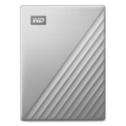 WD My Passport Ultra for Mac 4TB Silber Externe Festplatte, USB 3.2 Gen 1x1