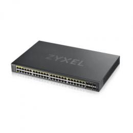 Zyxel GS1920-48HP V2 Smart Managed Switch 44x Gigabit Ethernet und 4x GbE/SFP Combo (48x PoE+, max. 375 Watt), 2x 10 Gbit/s SFP+